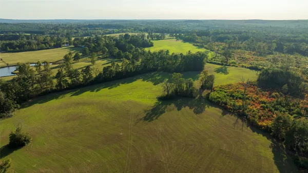 a view of a lake with a house