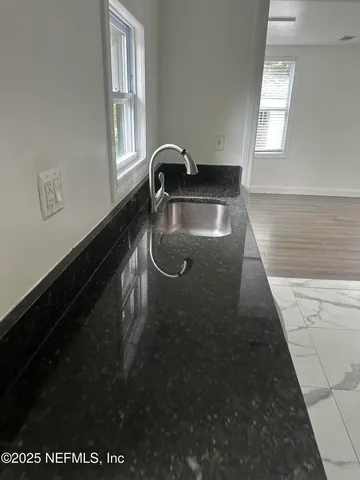 a close view of sink and tap