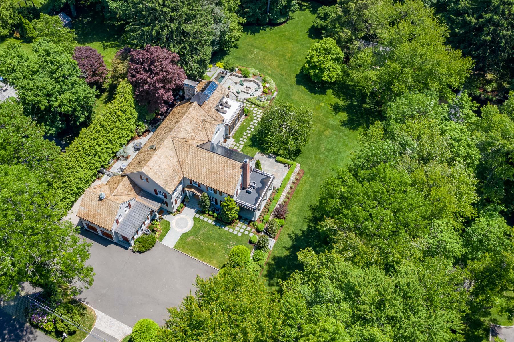 20 St Nicholas Road Darien, CT 06820 - Photo 1 of 38 an aerial view of house with yard