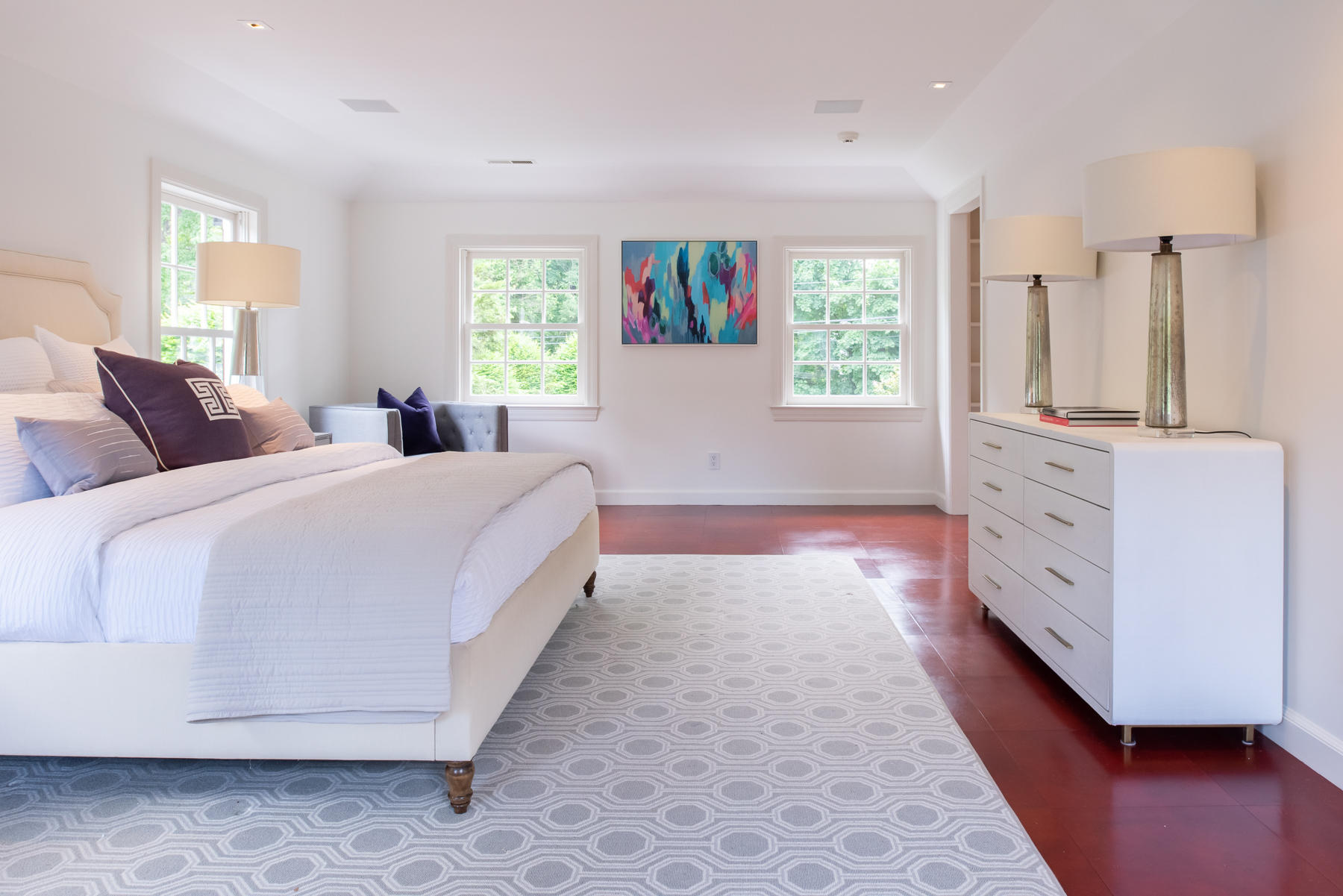 20 St Nicholas Road Darien, CT 06820 - Photo 23 of 38 a spacious bedroom with a bed and a dresser