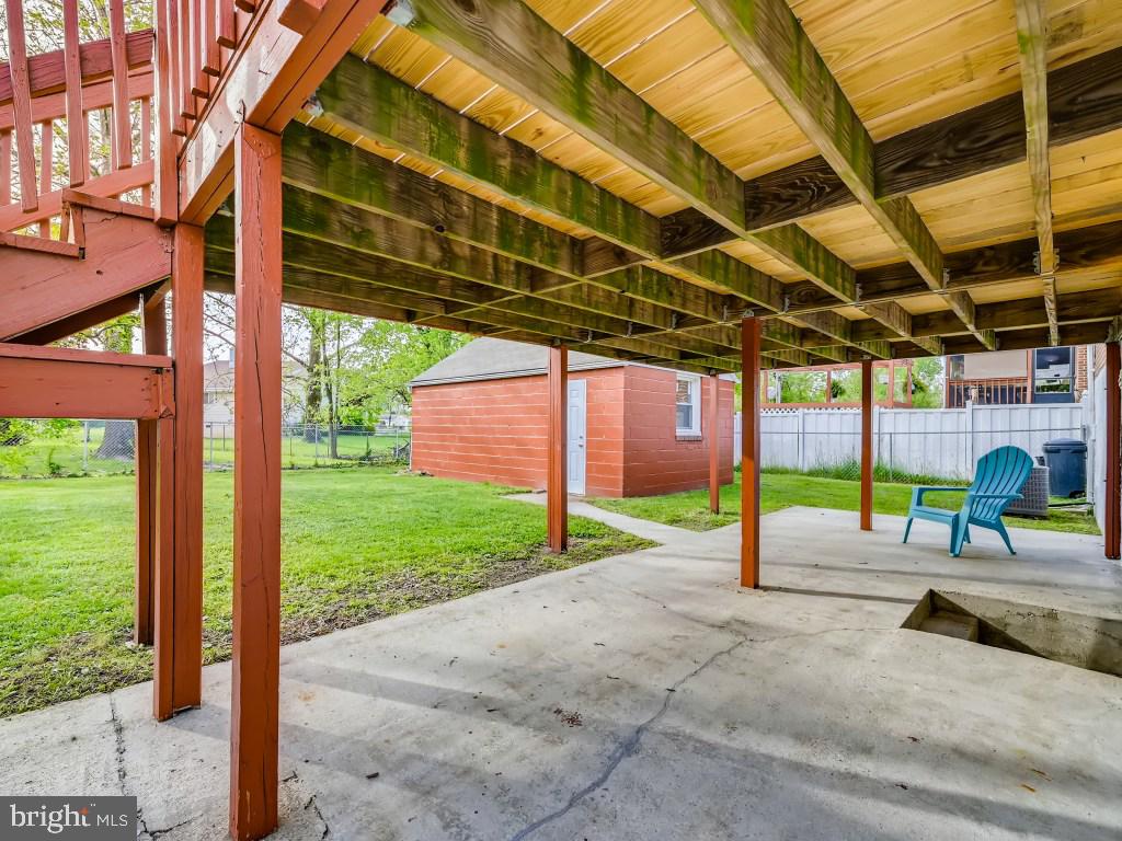 3314 Mayfair Road Baltimore, MD 21207 - Photo 19 of 25 patio under oversized deck for bbq and shade