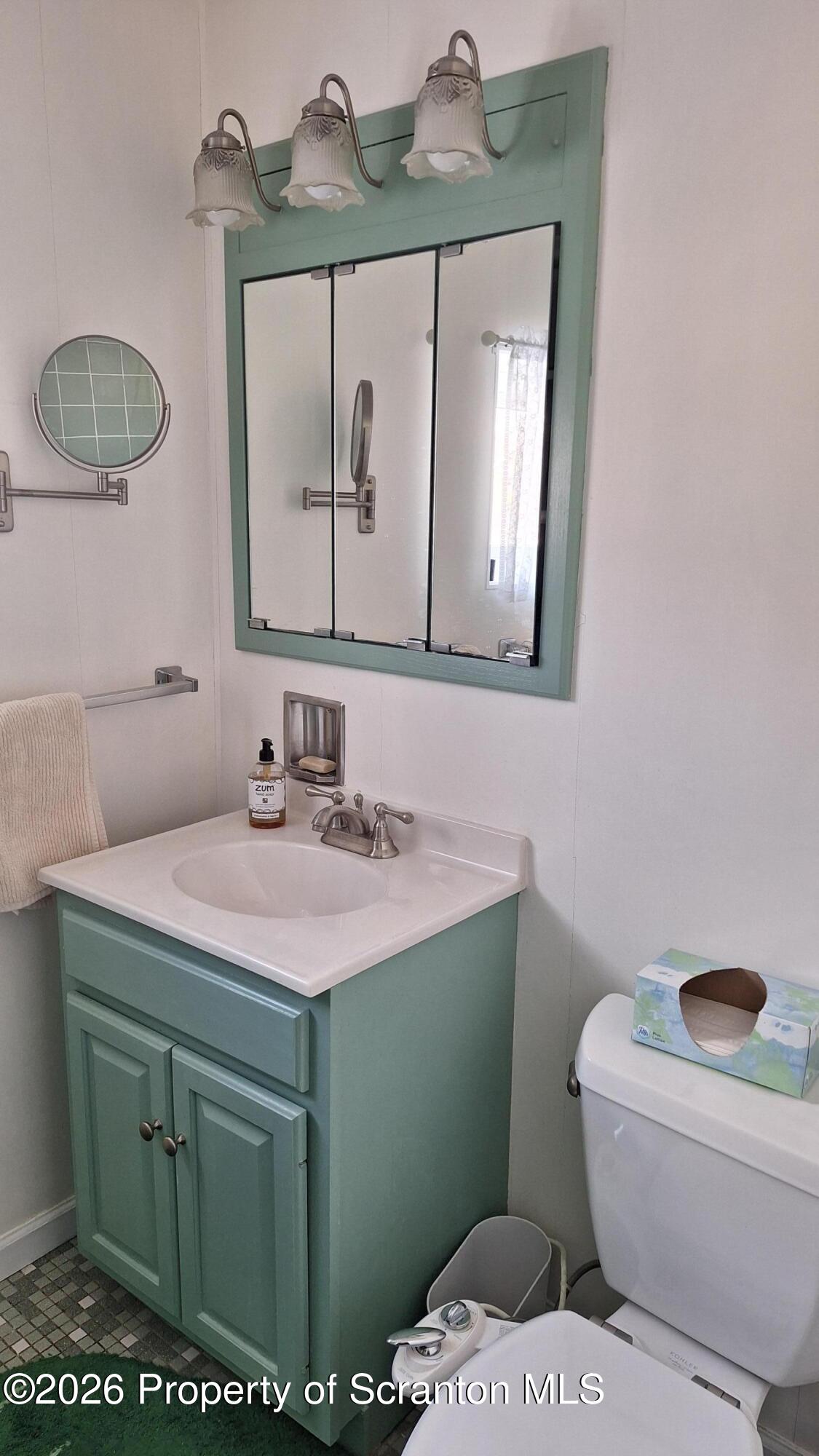 1947 Myrtle Street Scranton, PA 18510 - Photo 25 of 33 a bathroom with a toilet sink and mirror