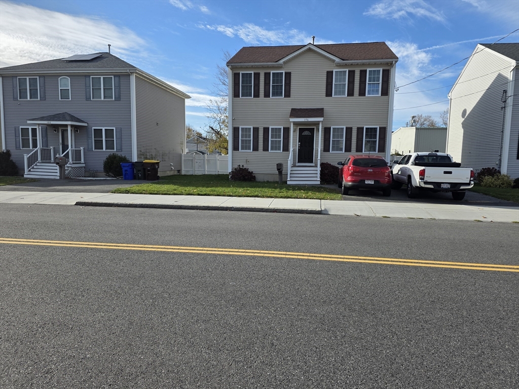a car parked in front of a building
