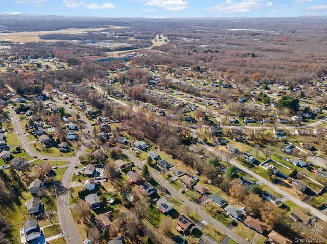 an aerial view of a city
