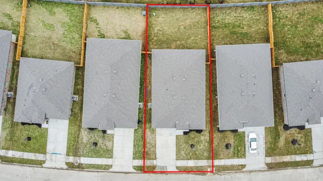 aerial view of a house