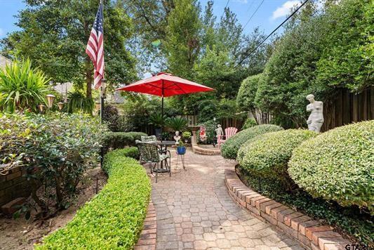 3621 Rock Creek Drive Tyler, TX 75707 - Photo 29 of 29 a view of a table and chairs under an umbrella in the patio