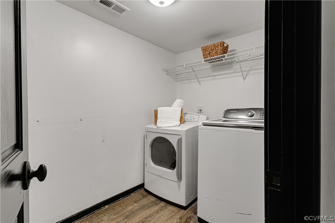 5623 Promontory Pointe Road Midlothian, VA 23112 - Photo 30 of 50 Laundry area with hardwood / wood-style flooring a