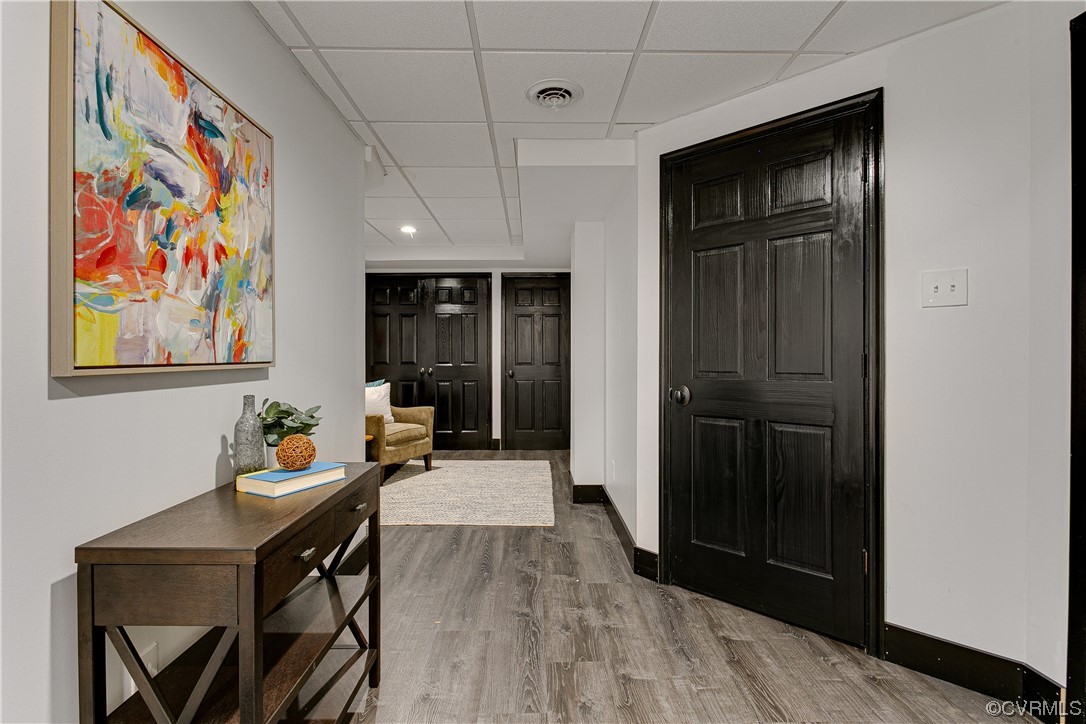 5623 Promontory Pointe Road Midlothian, VA 23112 - Photo 34 of 50 Hall with a paneled ceiling and light hardwood / w