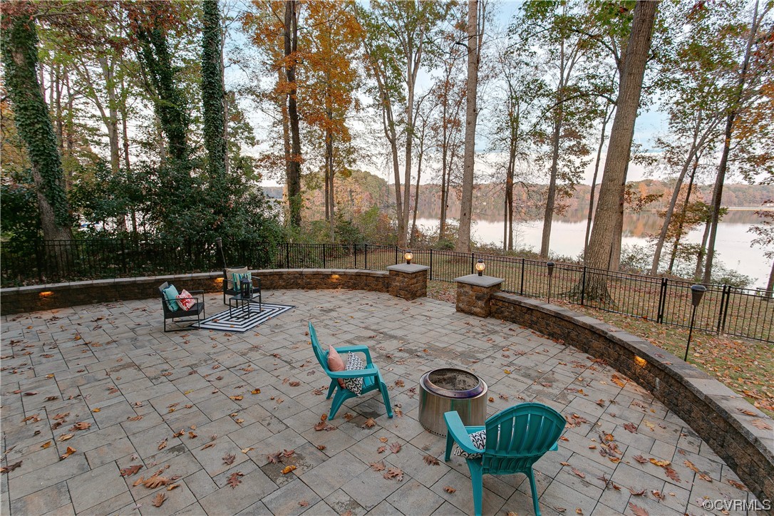 5623 Promontory Pointe Road Midlothian, VA 23112 - Photo 40 of 50 View of terrace featuring a water view