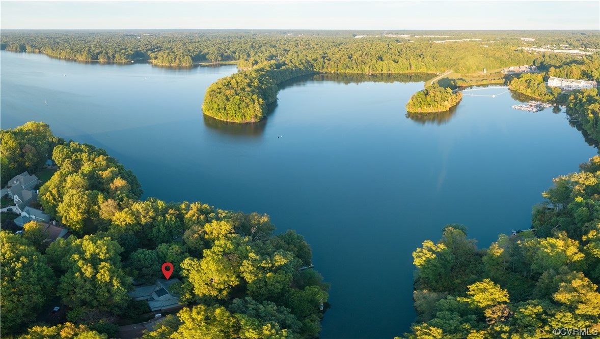 5623 Promontory Pointe Road Midlothian, VA 23112 - Photo 50 of 50 Drone / aerial view with a water view