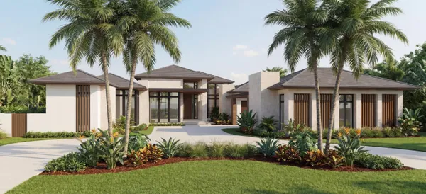 a front view of house with yard and outdoor space