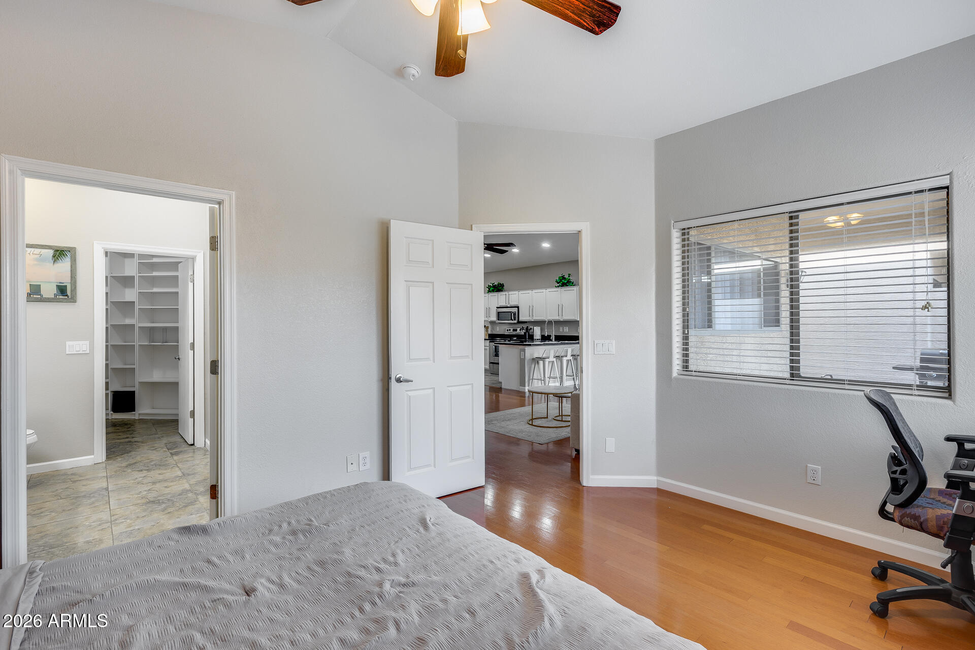 3252 East Fremont Road Phoenix, AZ 85042 - Photo 34 of 45 a view of workspace with wooden floor and window