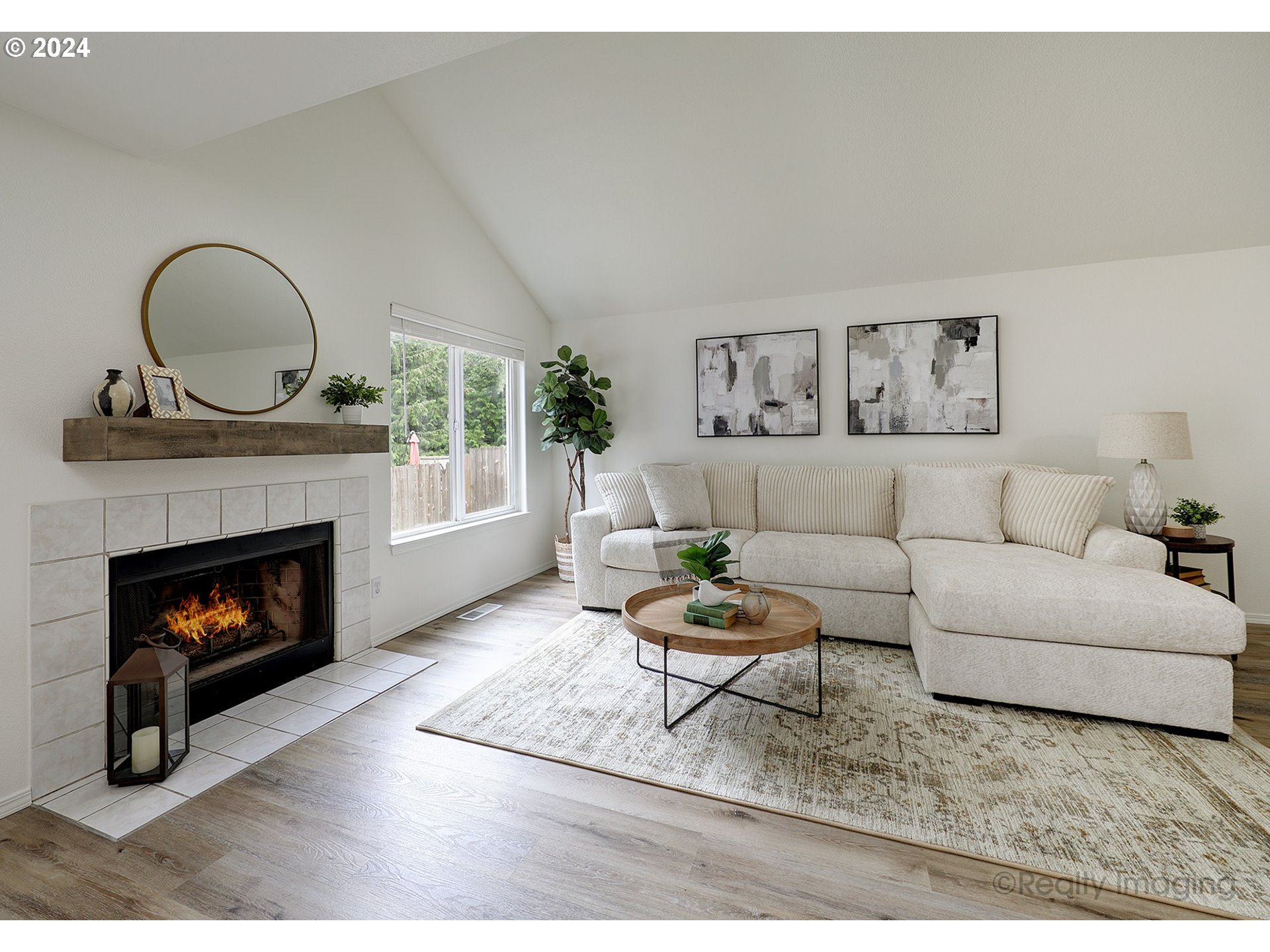 3353 Southwest 174th Avenue Beaverton, OR 97003 - Photo 7 of 33 a living room with furniture and a fireplace