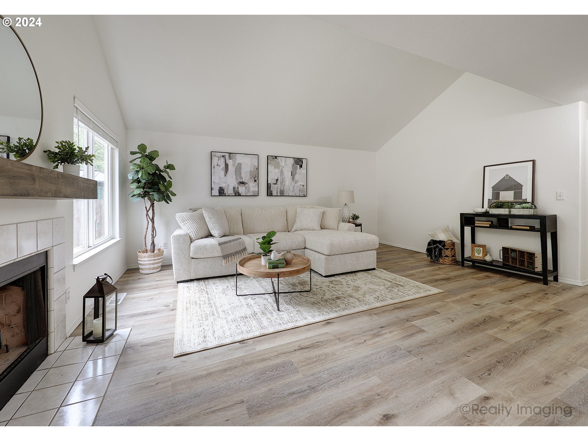 3353 Southwest 174th Avenue Beaverton, OR 97003 - Photo 8 of 33 a living room with furniture and a fireplace
