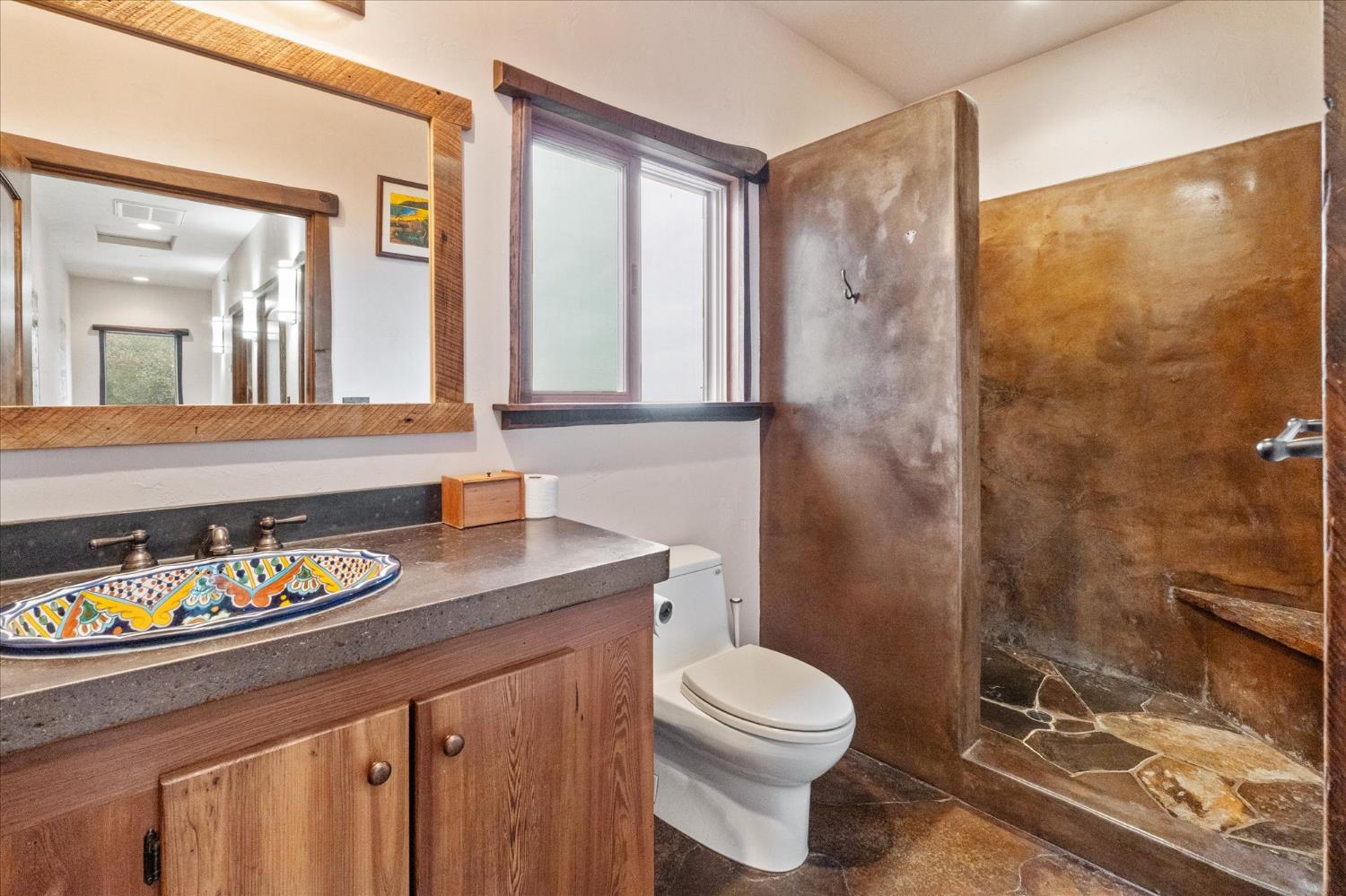 644 Crestview Drive Murphys, CA 95247 - Photo 34 of 56 a bathroom with a sink a toilet and shower