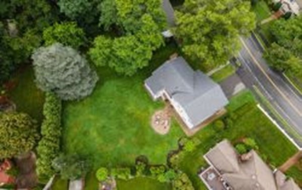 126 Brandeis Road Newton, MA 02459 - Photo 21 of 26 an aerial view of a house with garden space and street view