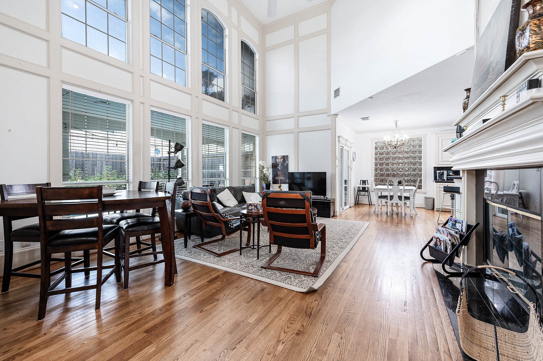 7110 Gary Street Houston, TX 77055 - Photo 3 of 50 a living room with furniture dining table and wooden floor