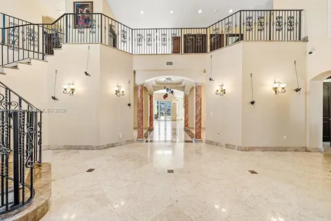 a view of a hallway with entryway