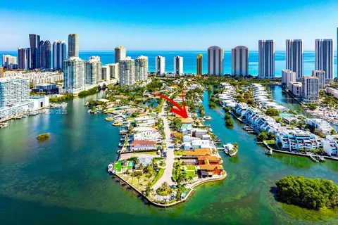 a view of a city with tall trees