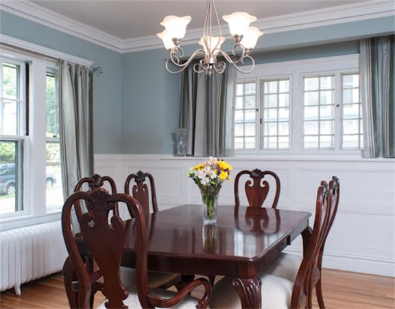 28 Manemet Road Newton, MA 02459 - Photo 5 of 15 a view of a dining room with furniture window and outside view