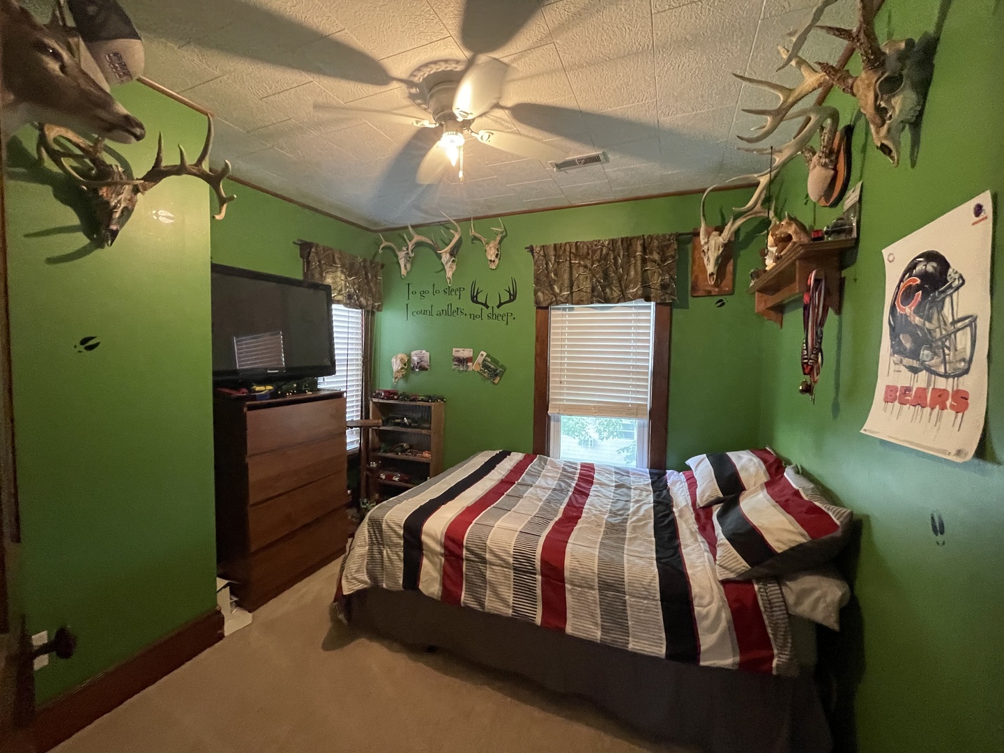 204 Locust Street Sublette, IL 61367 - Photo 12 of 17 a bedroom with a bed dresser and a window