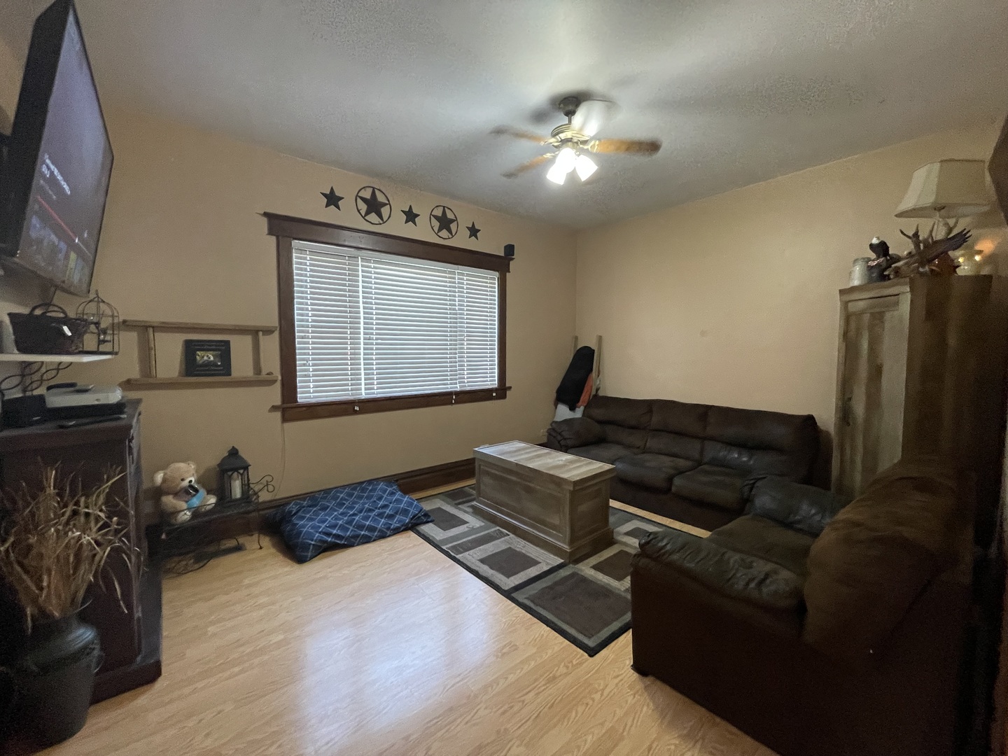 204 Locust Street Sublette, IL 61367 - Photo 7 of 17 a living room with furniture and a flat screen tv