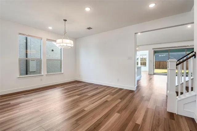 a view of livingroom with hardwood floor and window