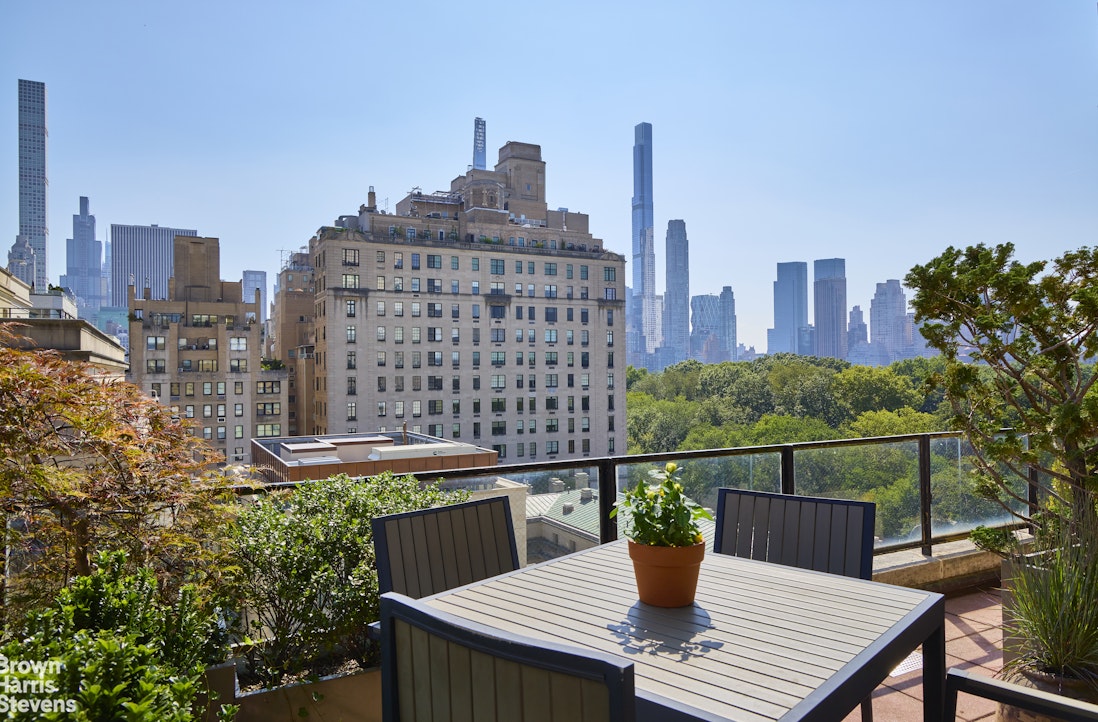 3 East 71st Street, Unit 11/12C Manhattan, NY 10021 - Photo 3 of 14 a view of a roof deck with two chairs and a potted plant