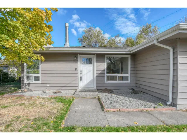 a view of house with backyard space and garden
