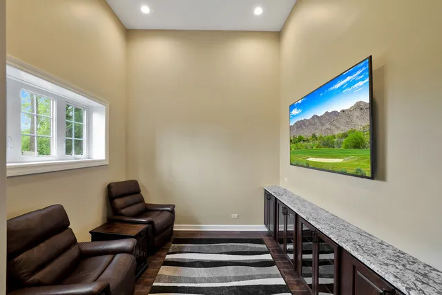a view of staircase with wooden floor and a potted plant