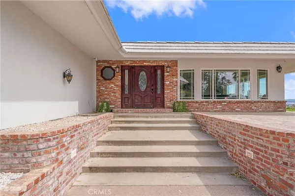 a view of a staircase with a rug