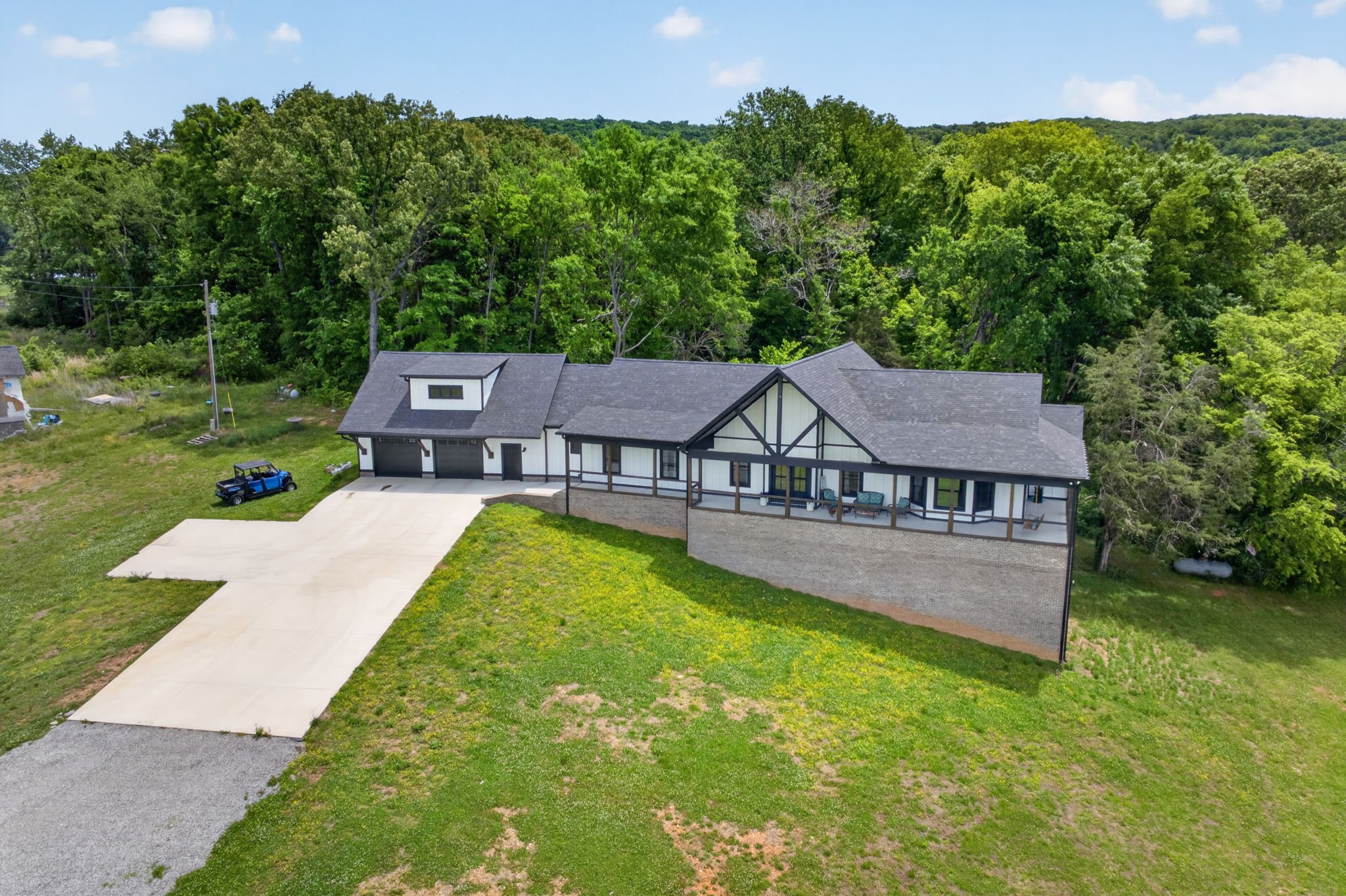 1288 Hills Trace Road Morrison, TN 37357 - Photo 54 of 57 an aerial view of a house with swimming pool garden and patio