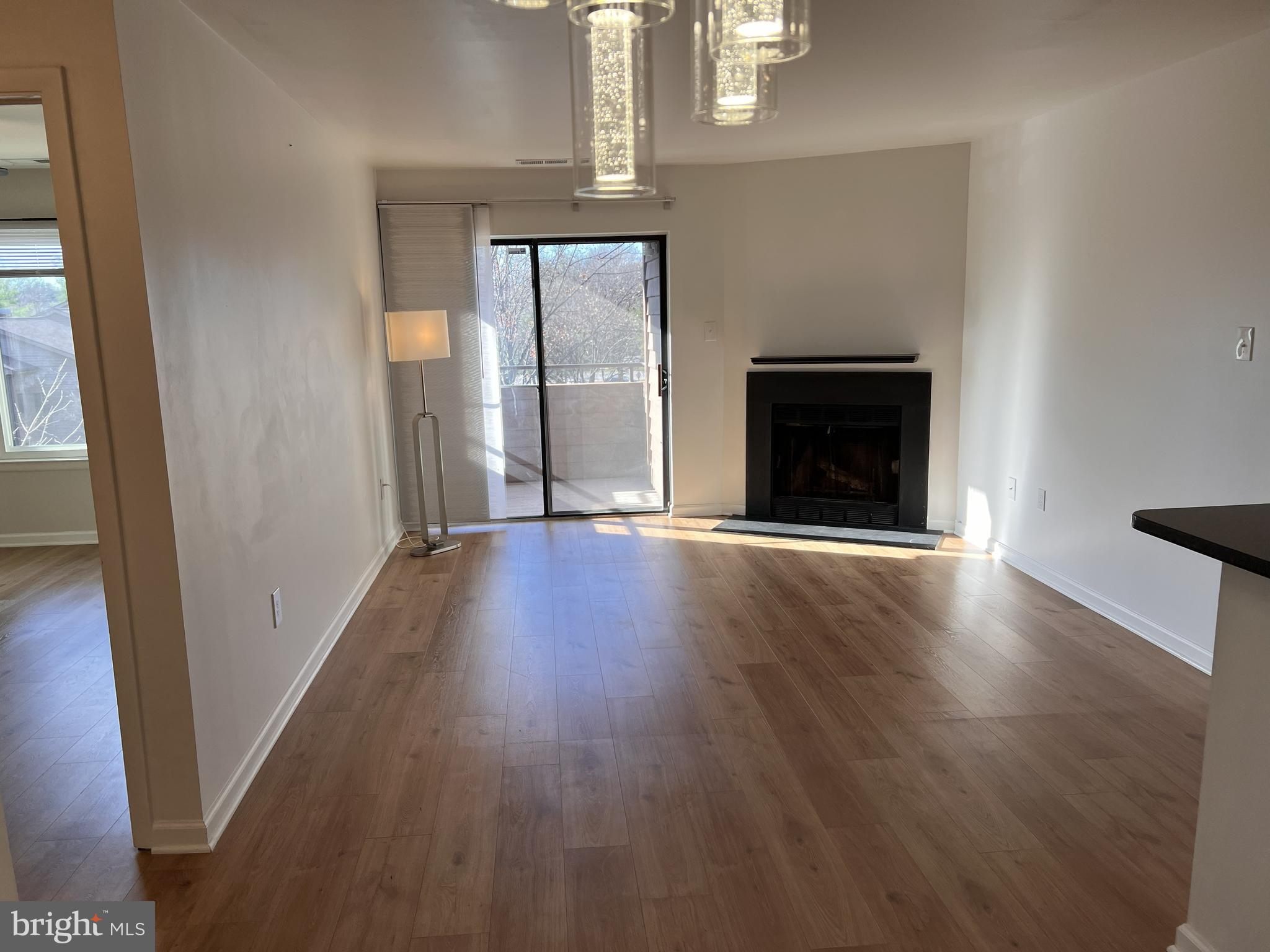 5355 Smooth Meadow Way, Unit 5 Columbia, MD 21044 - Photo 2 of 27 a view of a hallway with wooden floor and a fireplace