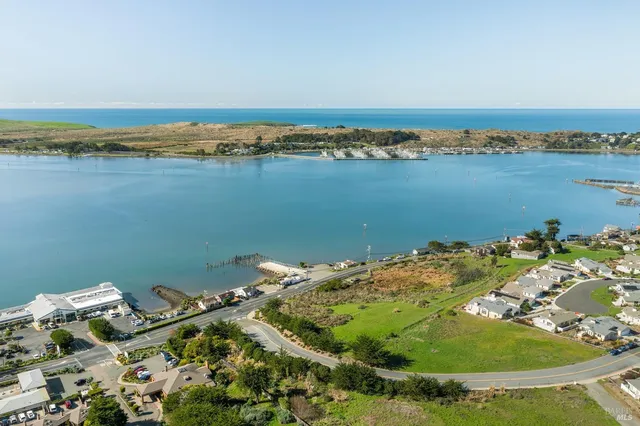 a view of an ocean and beach