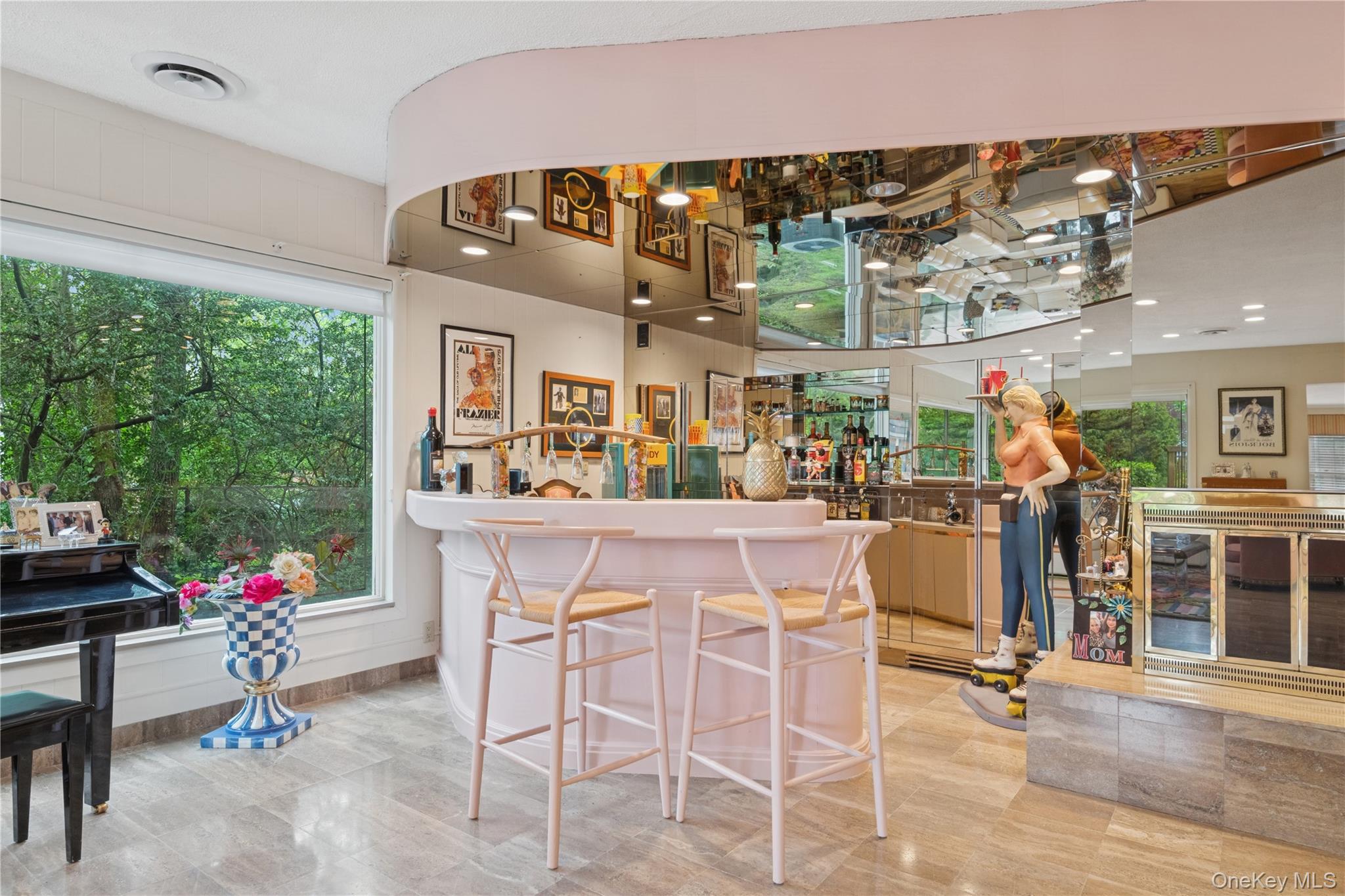 1302 Azure Place Hewlett, NY 11557 - Photo 10 of 32 a dining room with furniture and a floor to ceiling window