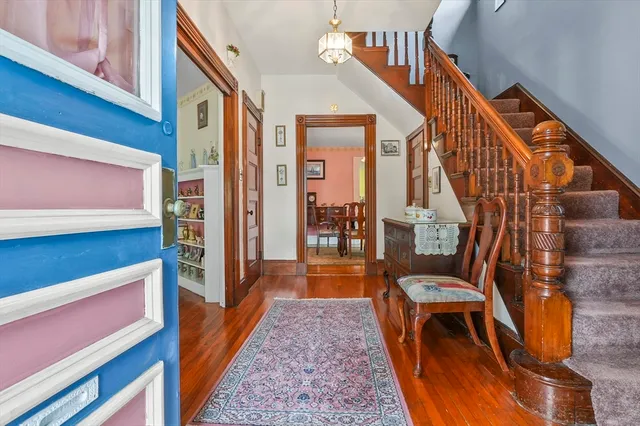 a view of an entryway with staircase