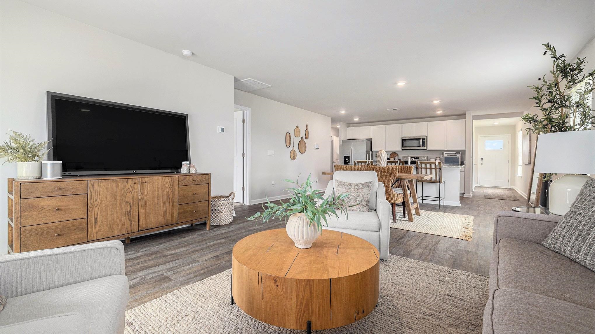 242 Bald Cypress Way Conway, SC 29526 - Photo 6 of 23 Living area with light wood-style floors and recessed lighting