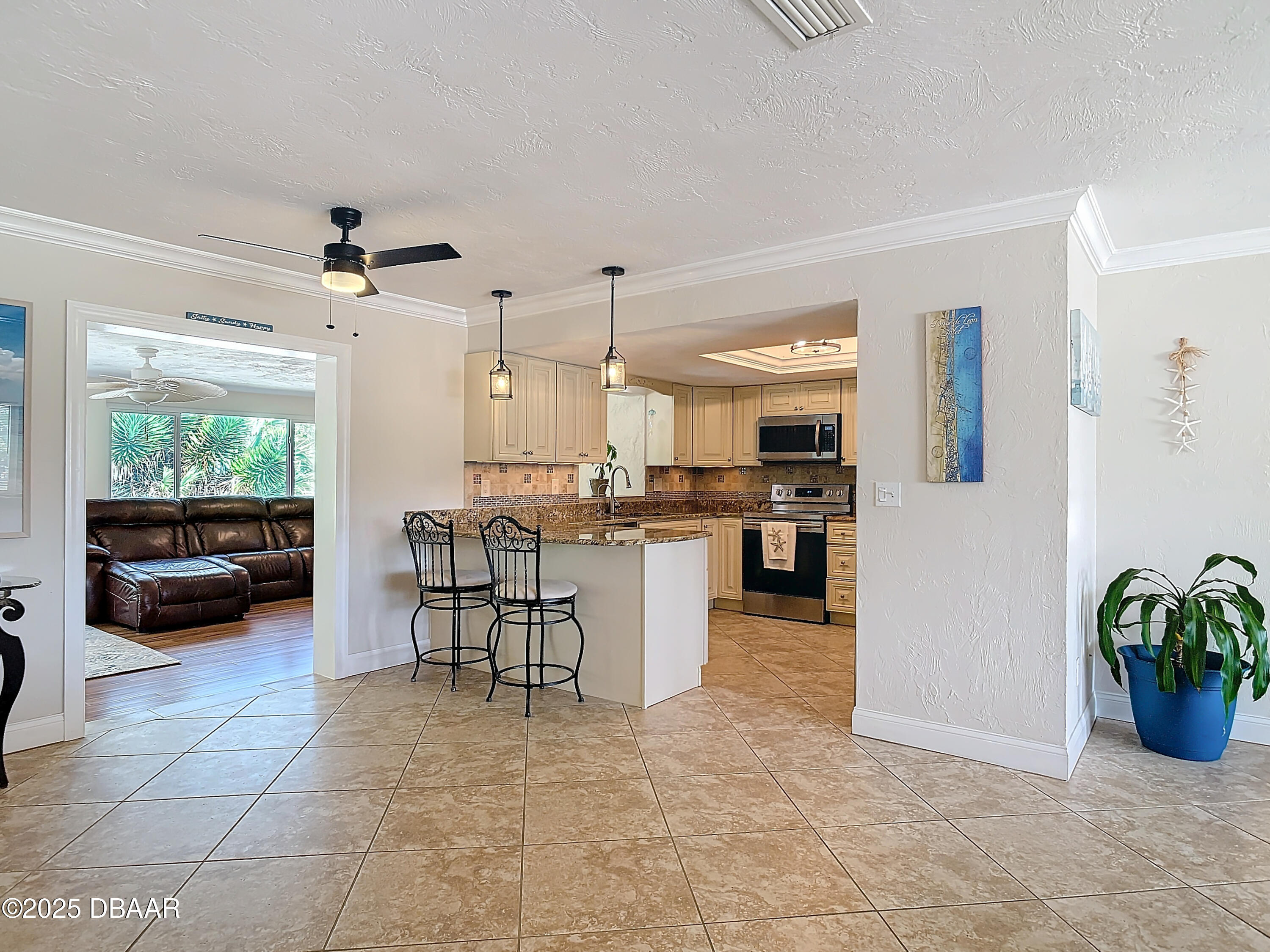 86 Rains Court Ponce Inlet, FL 32127 - Photo 17 of 71 a view of a kitchen with furniture and a grill