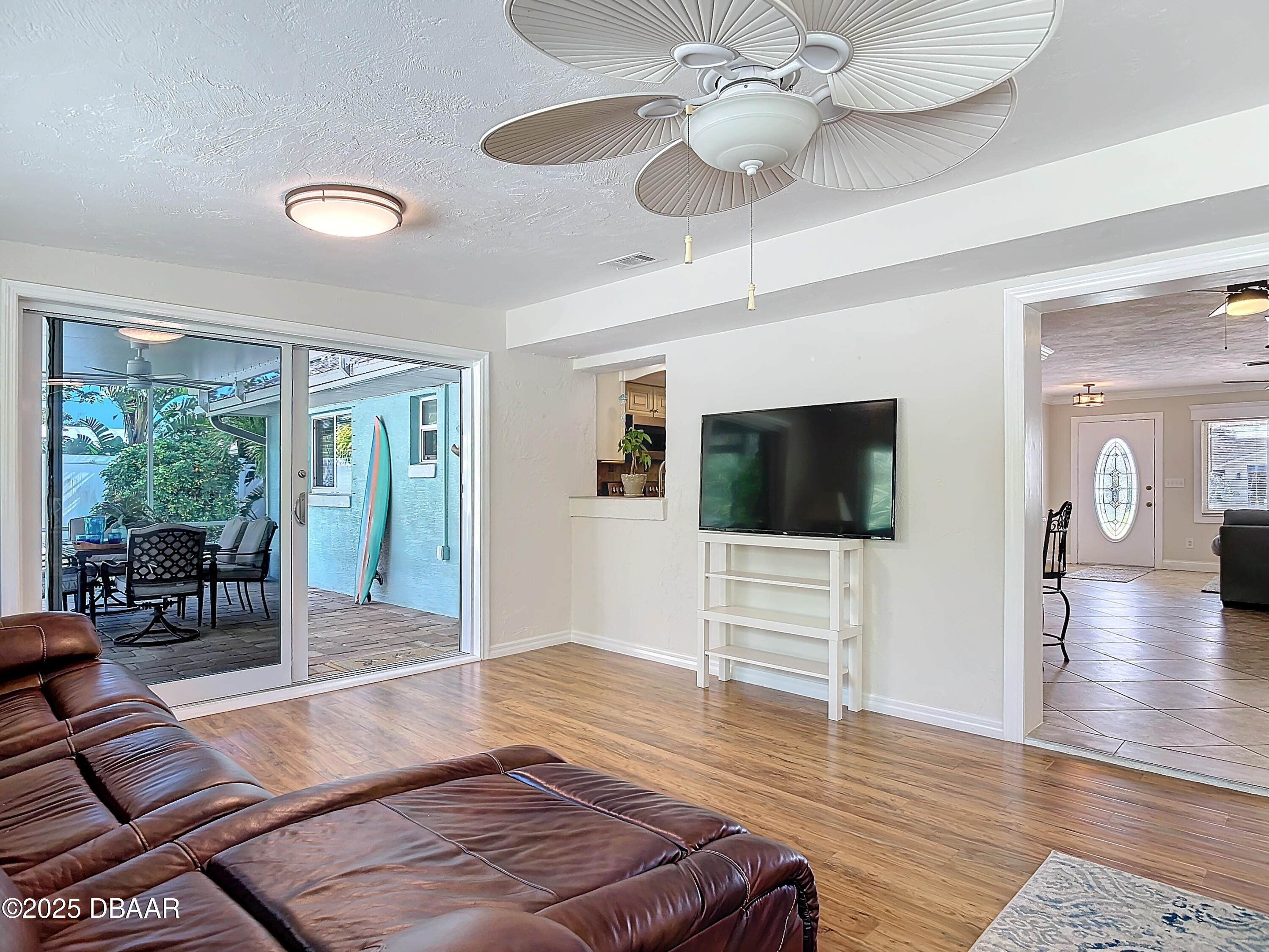 86 Rains Court Ponce Inlet, FL 32127 - Photo 26 of 71 a living room with furniture and a flat screen tv