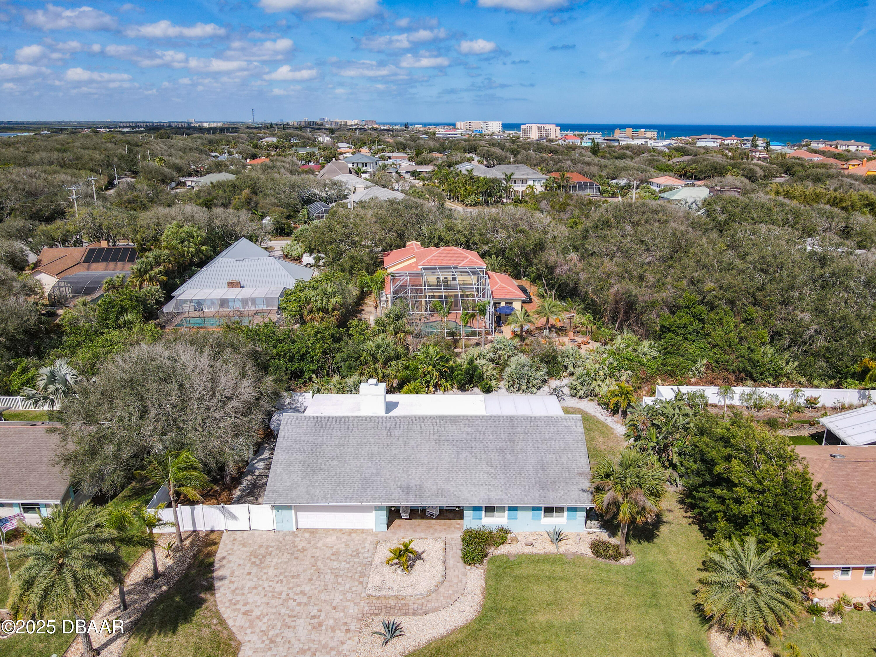 86 Rains Court Ponce Inlet, FL 32127 - Photo 68 of 71 an aerial view of residential houses with outdoor space