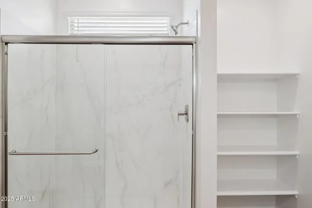 a close view of shower