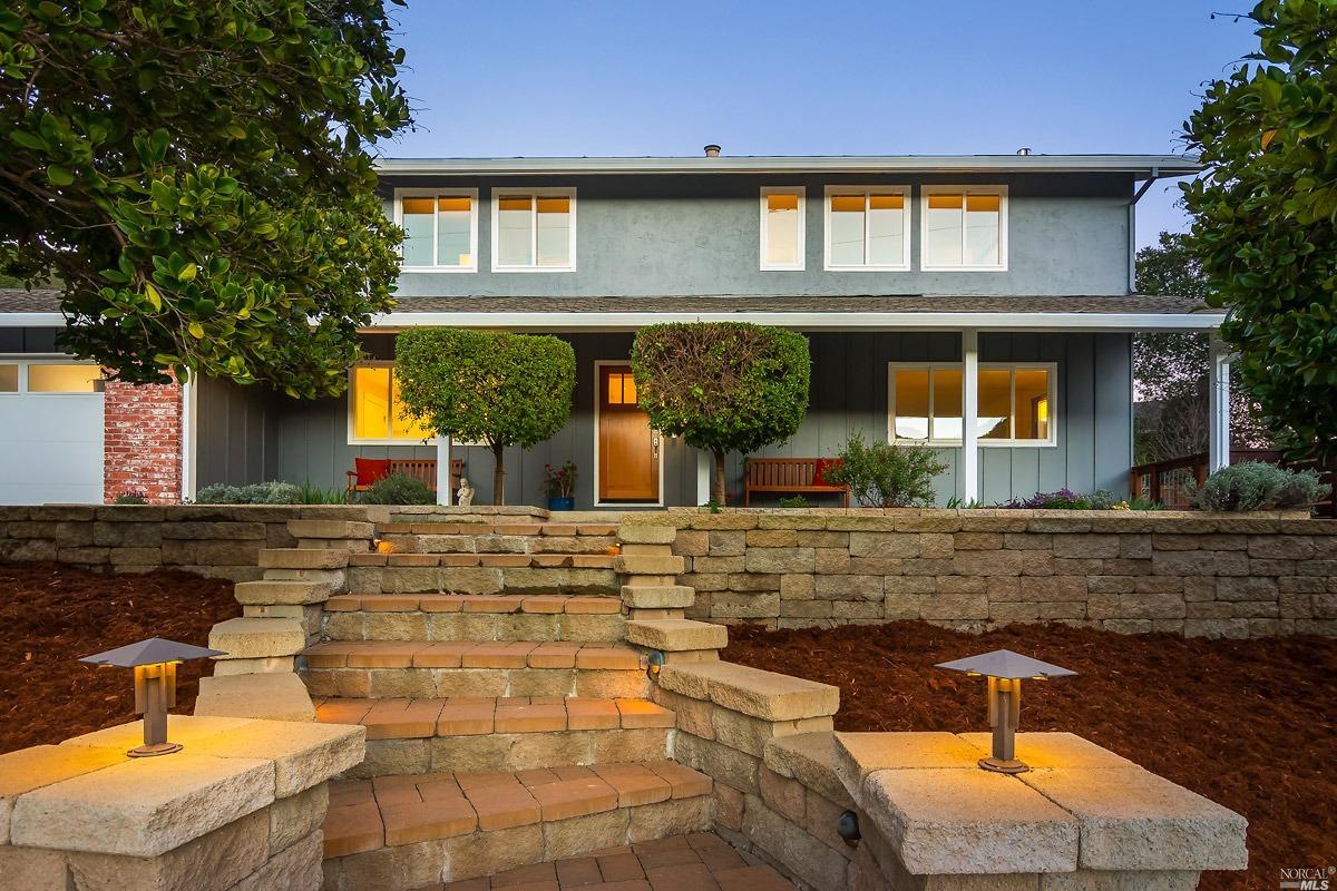a front view of house with yard