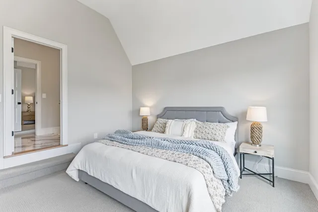 a view of a lake with a house