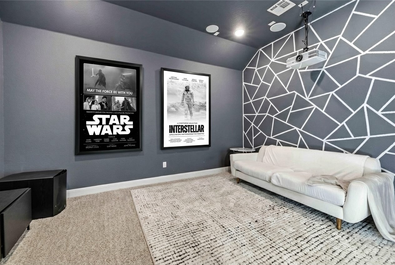 1517 Bardella Drive Leander, TX 78641 - Photo 27 of 40 Full Equipped Media Room with accent wall