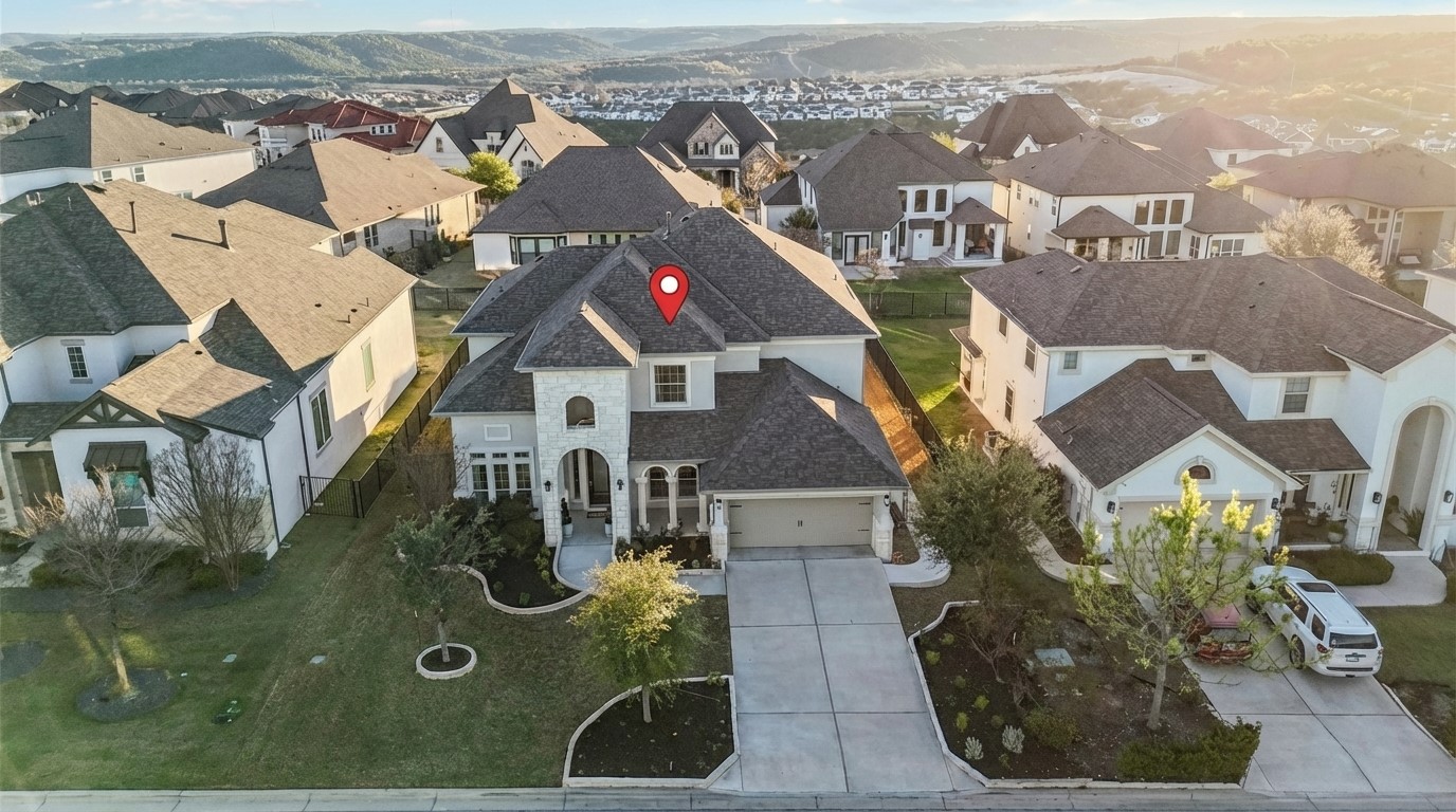 1517 Bardella Drive Leander, TX 78641 - Photo 31 of 40 Aerial perspective of suburban area