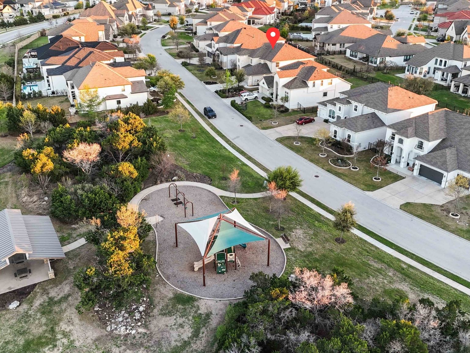 1517 Bardella Drive Leander, TX 78641 - Photo 33 of 40 Aerial perspective of walking distance neighborhood park