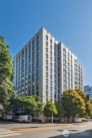 a front view of a building