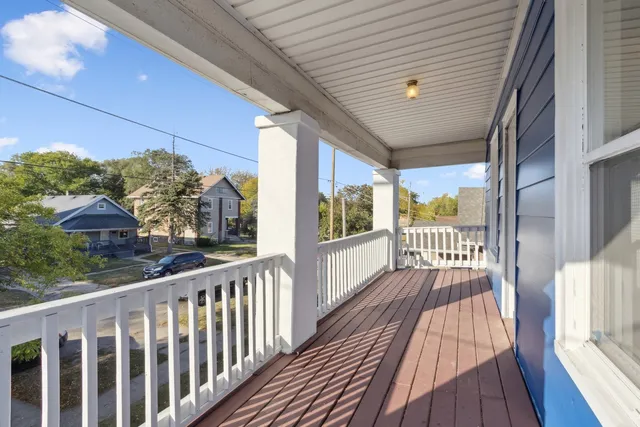 a view of a house with a balcony