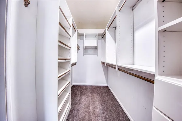 a view of closet with window