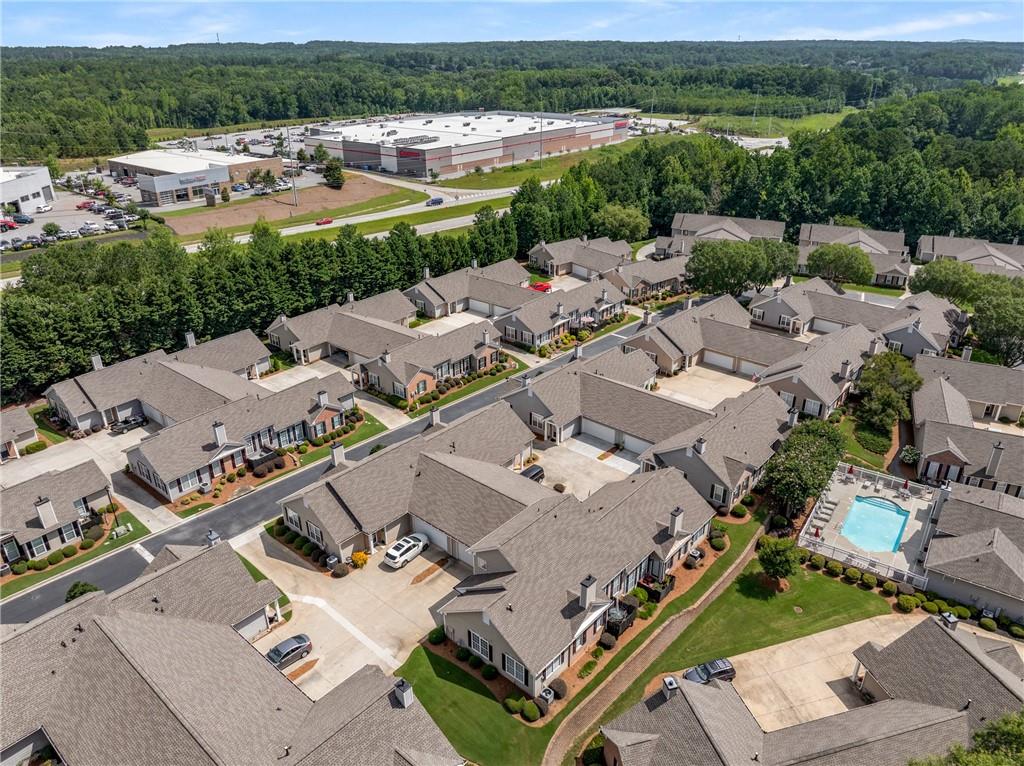 855 Camry Circle Dallas, GA 30157 - Photo 33 of 41 an aerial view of a city with lots of residential buildings